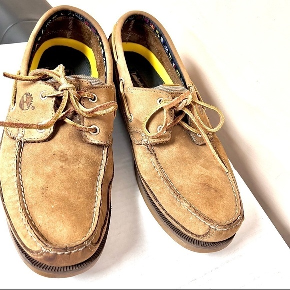 TIMBERLAND 11.5M 2-Eye Boat Shoes Sailing Shoes Men Deck Shoes Moccasins Taupe main image 11